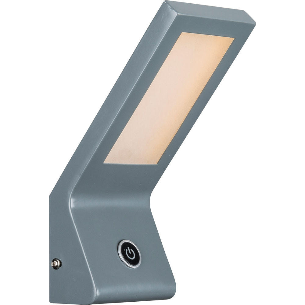 LED WANDLEUCHTE Metall Opal Anthrazit - Anthrazit, Glas (9/22/13cm) - Globo Lighting