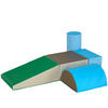 BAUSTEINSET 5er-Set Schaumstoff Bausteine Bauspielzeug für 1-3 Jahre alt Kinder - Blau, Kunststoff (40.6/20.3/40.6cm) - HOMCOM
