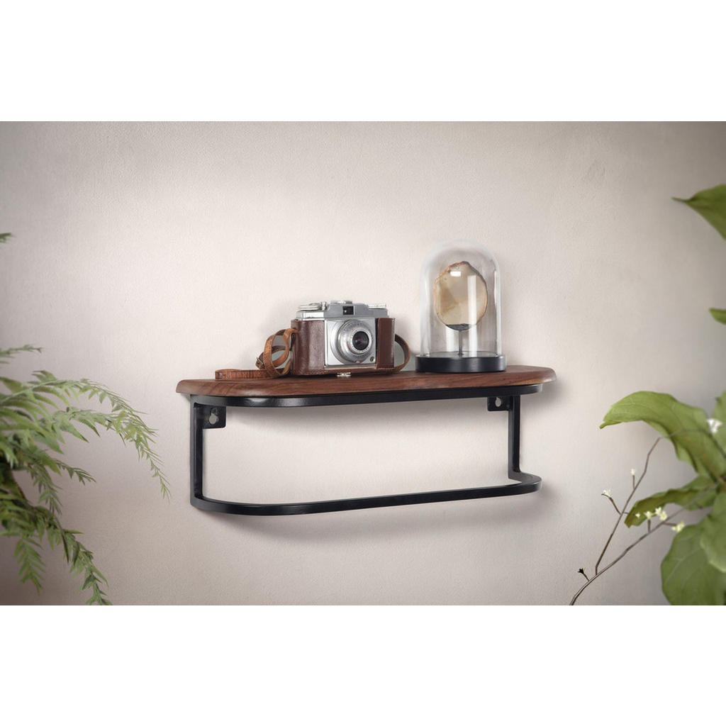 Thumbnail - Kadima Design Wandregal, Braun, Holz, Echtholz, Organisch, 50x15x13 cm, Wohnzimmer, Regale, Wandregale