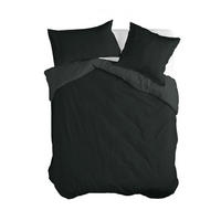 BETTBEZUG basic 200x200 cm (komfortgrösse) schwarz - Schwarz, Textil (200/200cm) - Happy Friday