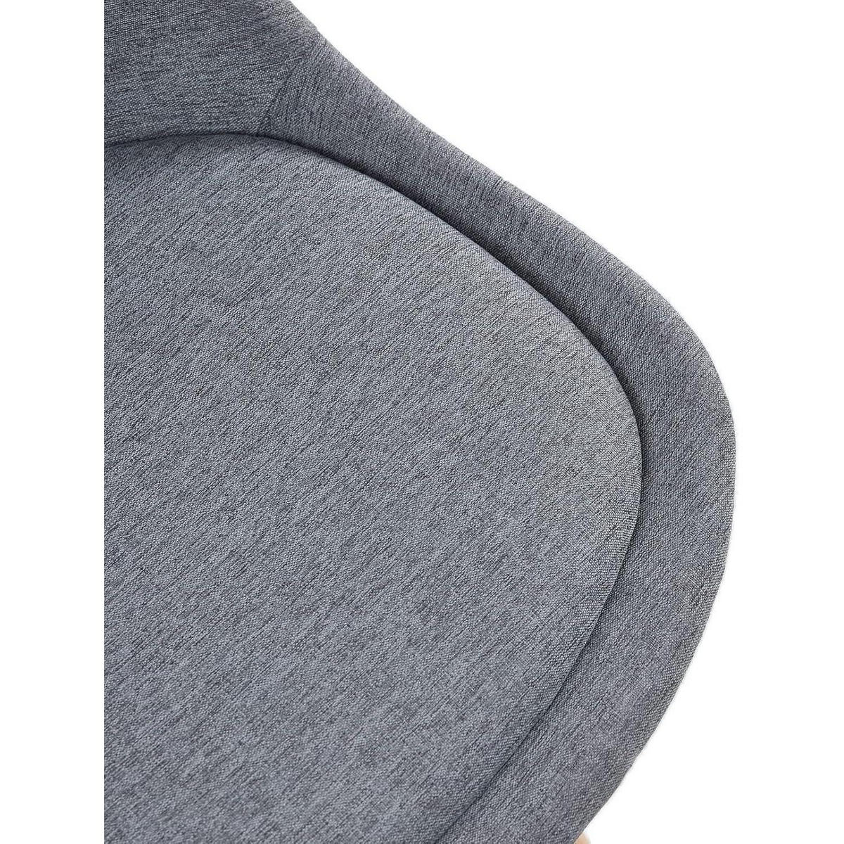 ESSZIMMERSTUHL 4er Set Skandinavisches Design Leinen Grau - Grau, Textil (47.5/82/41cm)