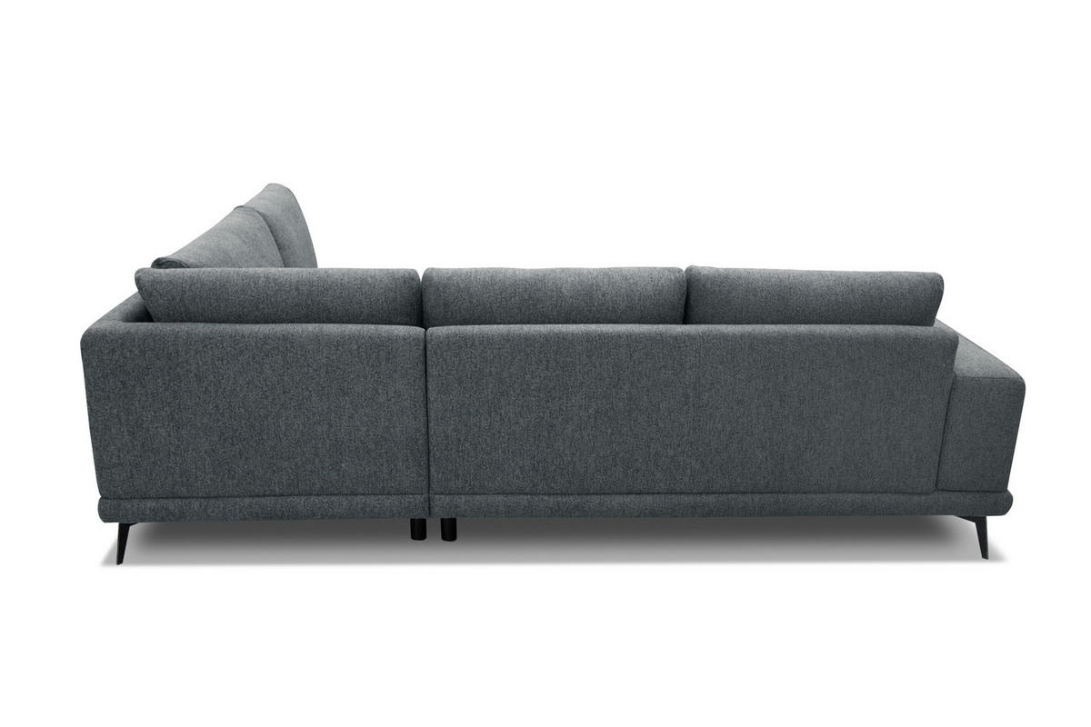 ECKSOFA MEDIOLANE 5-Sitzer, dunkelgrau - Dunkelgrau, Holzwerkstoff/Textil (282/219cm) - Courtois Laville