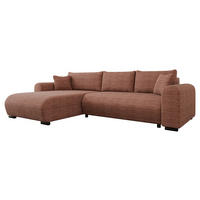 ECKSOFA Merkos - Schwarz/Bronzefarben, Holz/Textil (285/188cm) - MIRJAN24