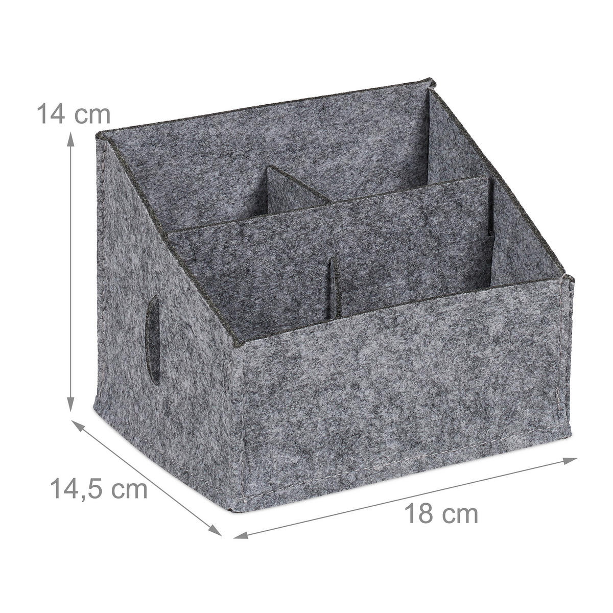 2XSCHREIBTISCH-ORGANIZER - Grau, Textil (14.5/18/14cm) - Relaxdays