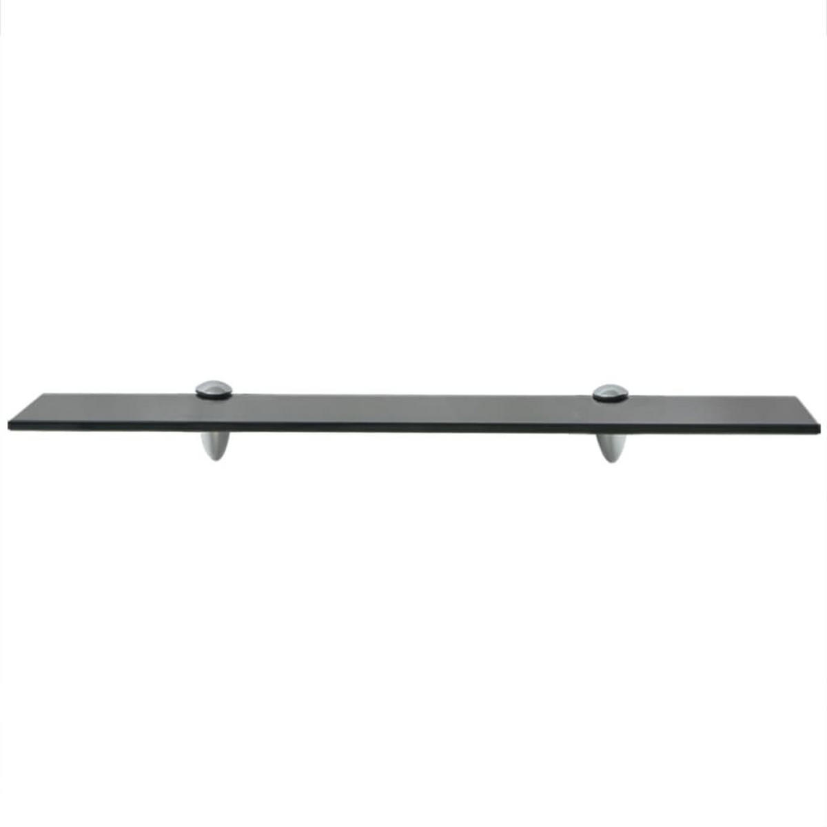 SCHWEBEREGAL Glas 60x20 cm 8 mm - Schwarz, Glas (60/0.8/20cm) - furnicato