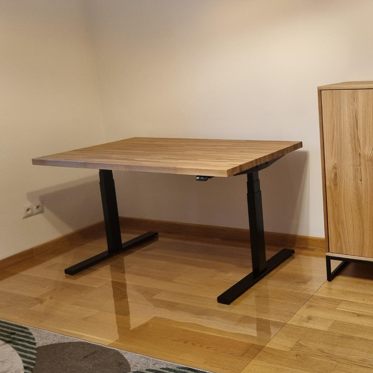 SCHREIBTISCH Höhenverstellbarer aus Holz COLIN - Eichefarben, Holz (80/150/75cm) - Rawood Furniture