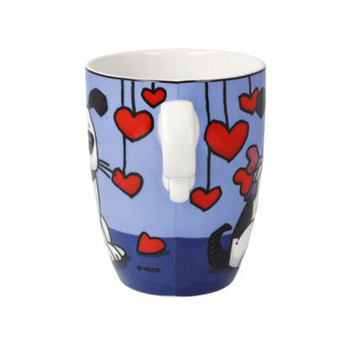 KÜNSTLERTASSE Ed Heck - Love Dog, Fine Bone China - Multicolor, Keramik (0.4L) - Goebel