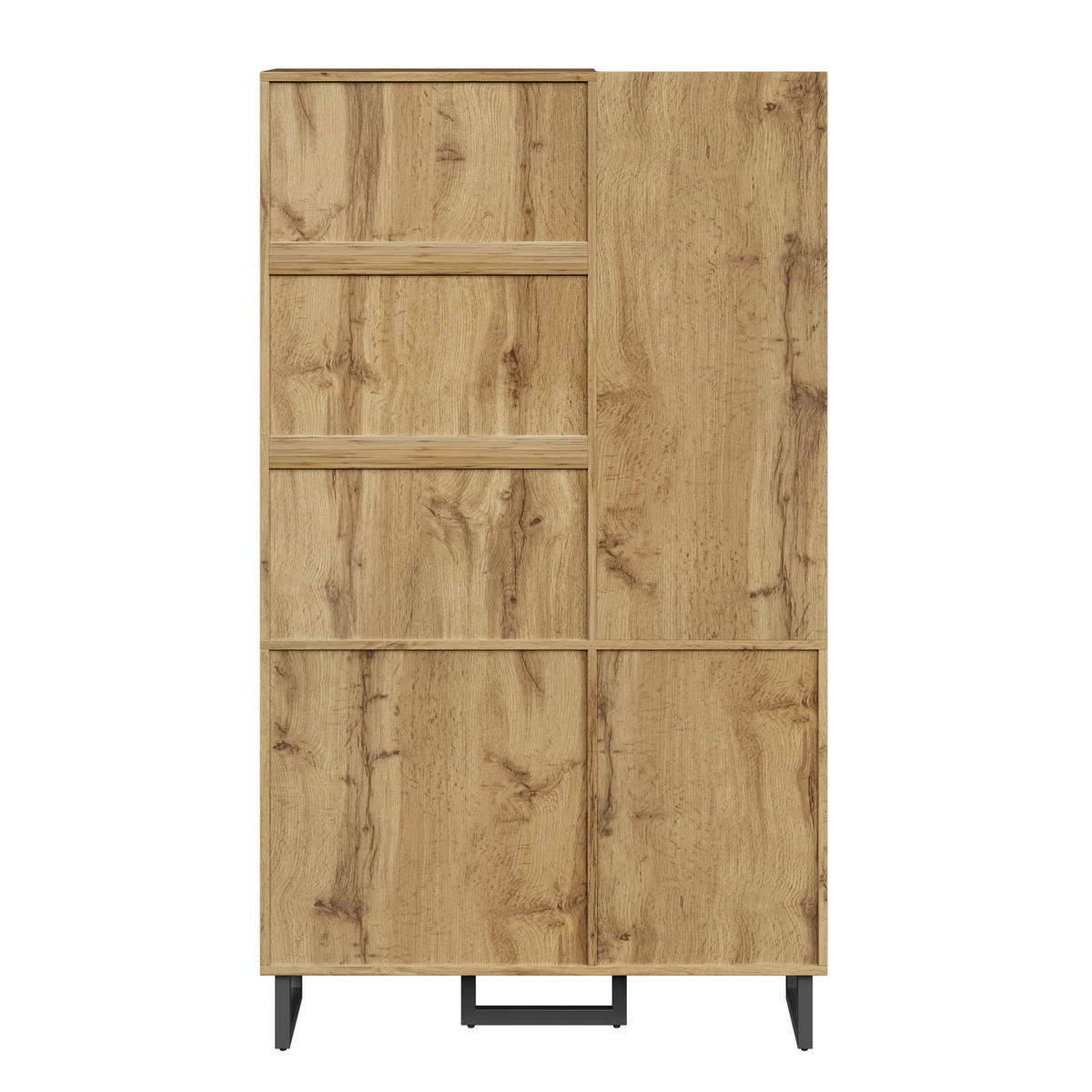 SCHUHSCHRANK aus MDF 110x38x186cm in Natur mit Soft-Close - Naturfarben, Holzwerkstoff (110/186/38cm) - Modfu