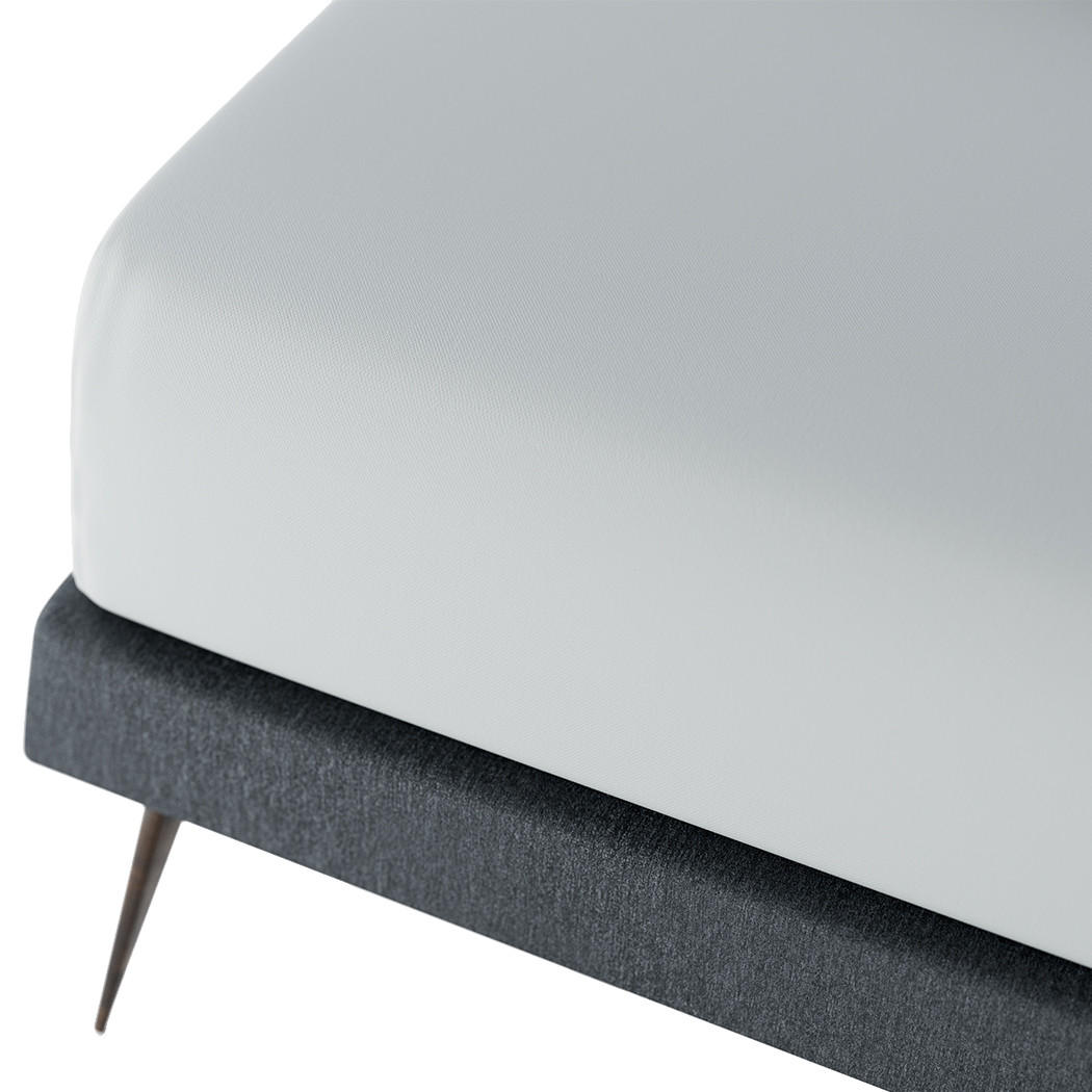 BAUMWOLLBETTLAKEN mit Gummizug - Grau, Textil (200/200cm) - Mr Mattress