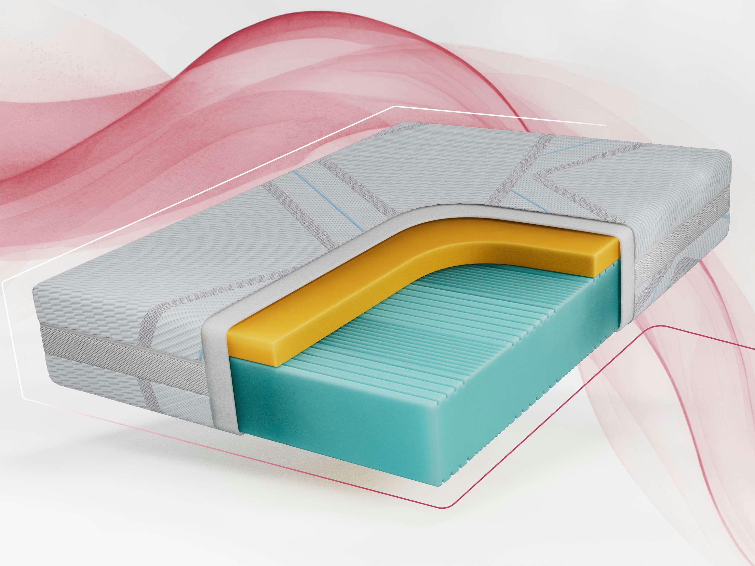 VISCOMATRATZE ORIO - 90/200 - H2 - Lux - Multicolor, Textil (90/200cm) - MKS