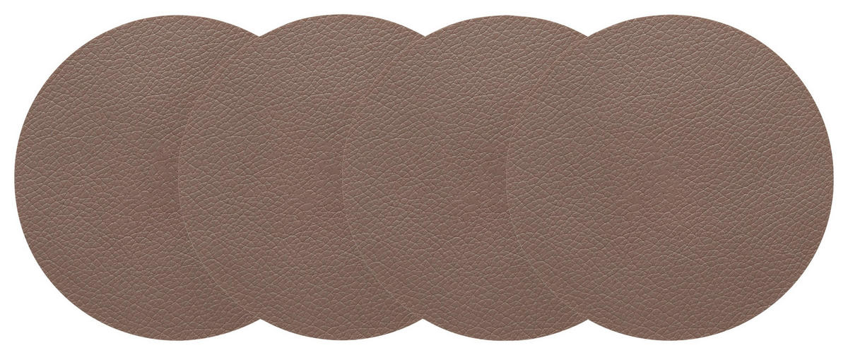 UNTERSETZERSET Livi Braun 4-teilig - Braun, Kunststoff (1/1cm) - Gourmesto