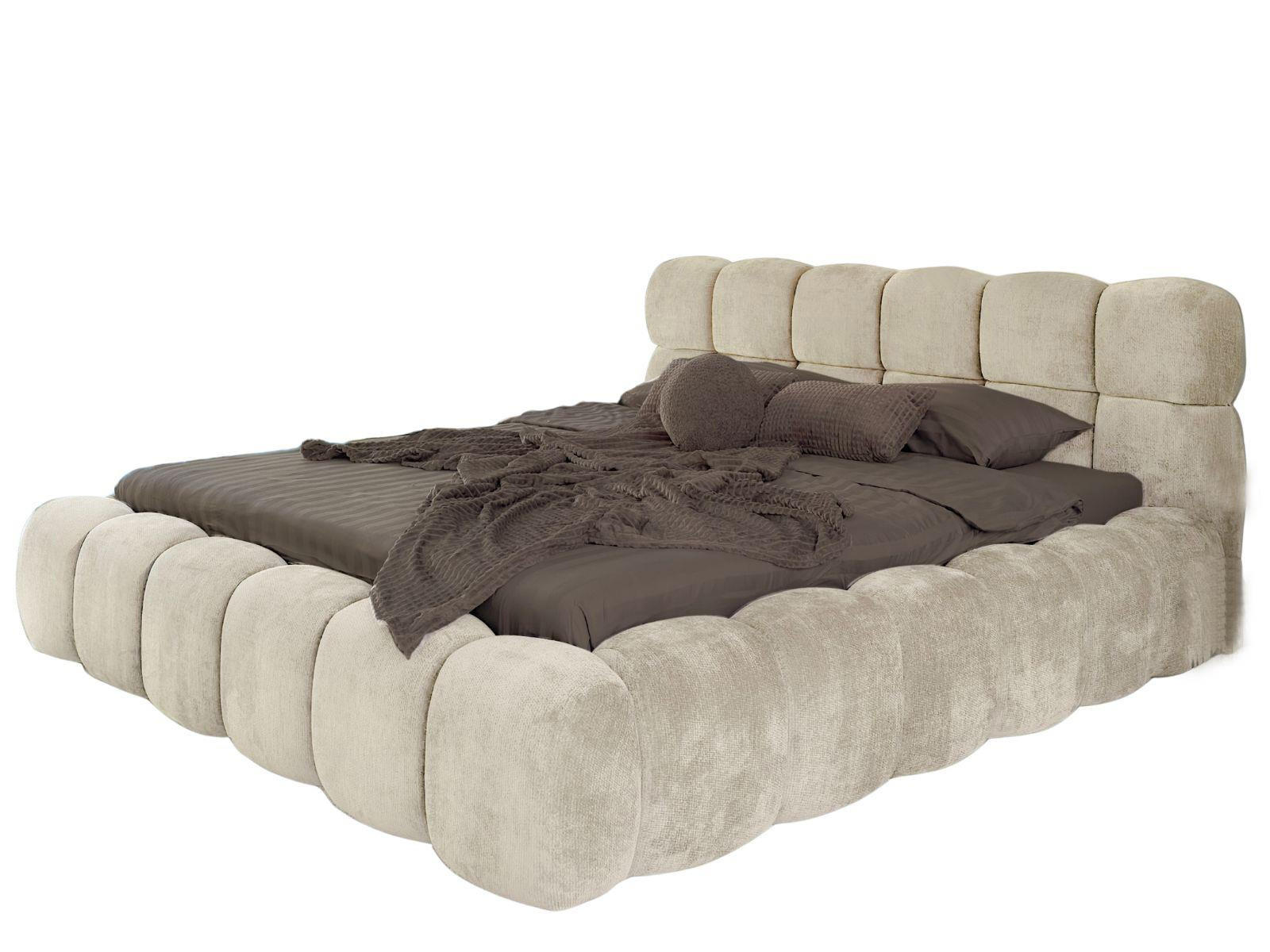 POLSTERBETT 180x200 ELVA Beige - Beige, Holzwerkstoff/Textil (180/200cm) - Compleo24