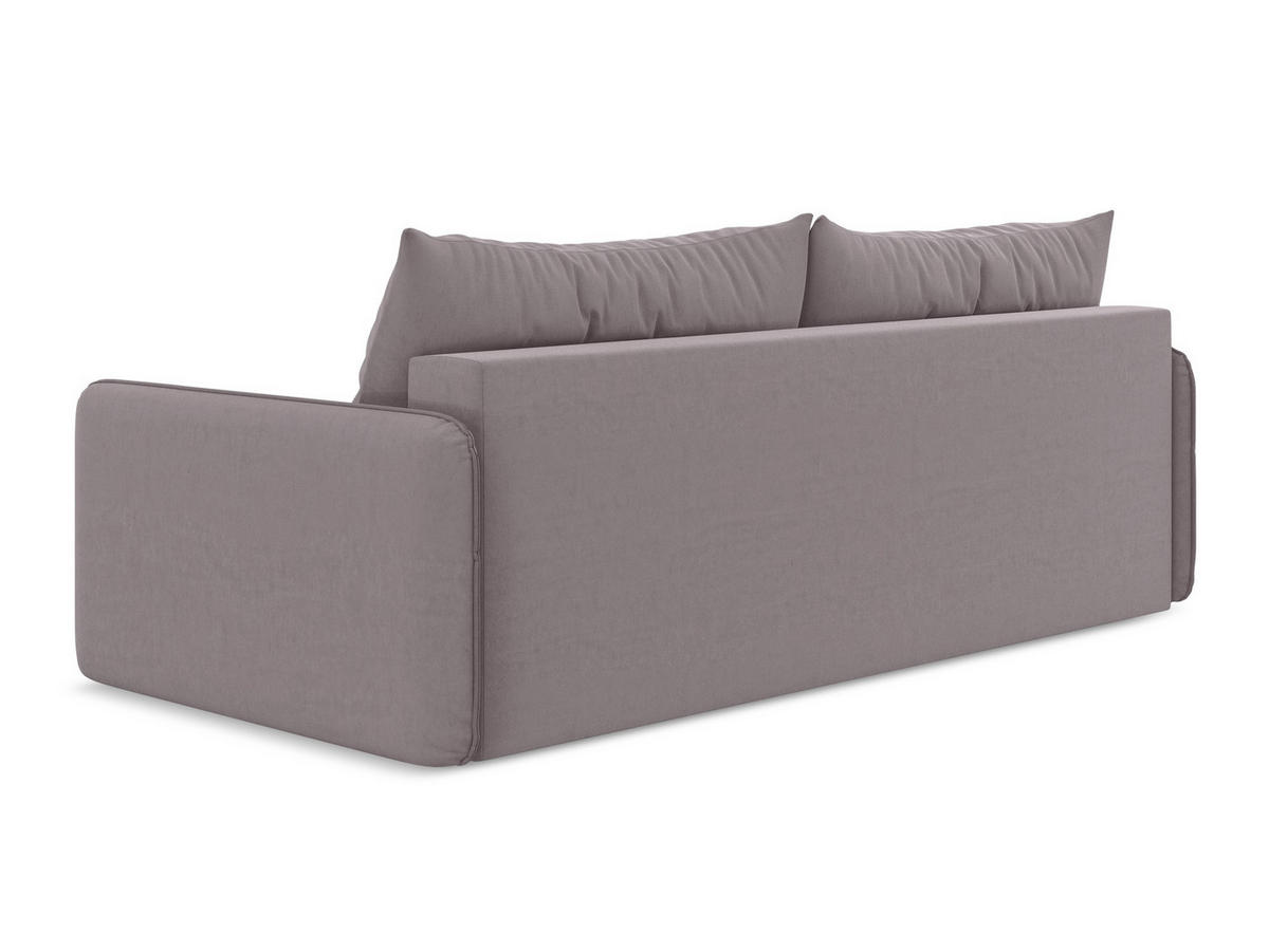 3-SITZER SOFA mit Schlaffunktion Samt Stoff Violett - Lila/Flieder, Kunststoff/Textil (216/86/105cm) - Makamii
