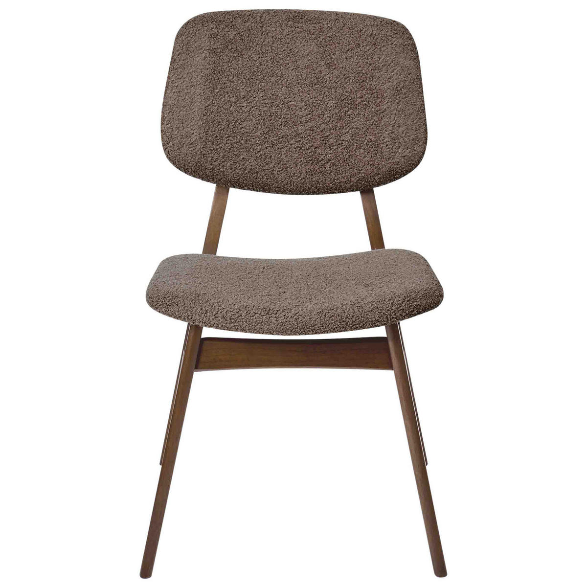 ESSZIMMERSTUHL 2er-Set Holz Dunkelbraun/Taupe Elaine - Dunkelbraun, Holz (48/81/54cm) - Beliani