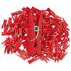 400XMINI-HOLZKLAMMERN - Rot, Holz (0.8/2.5/0.3cm) - Relaxdays