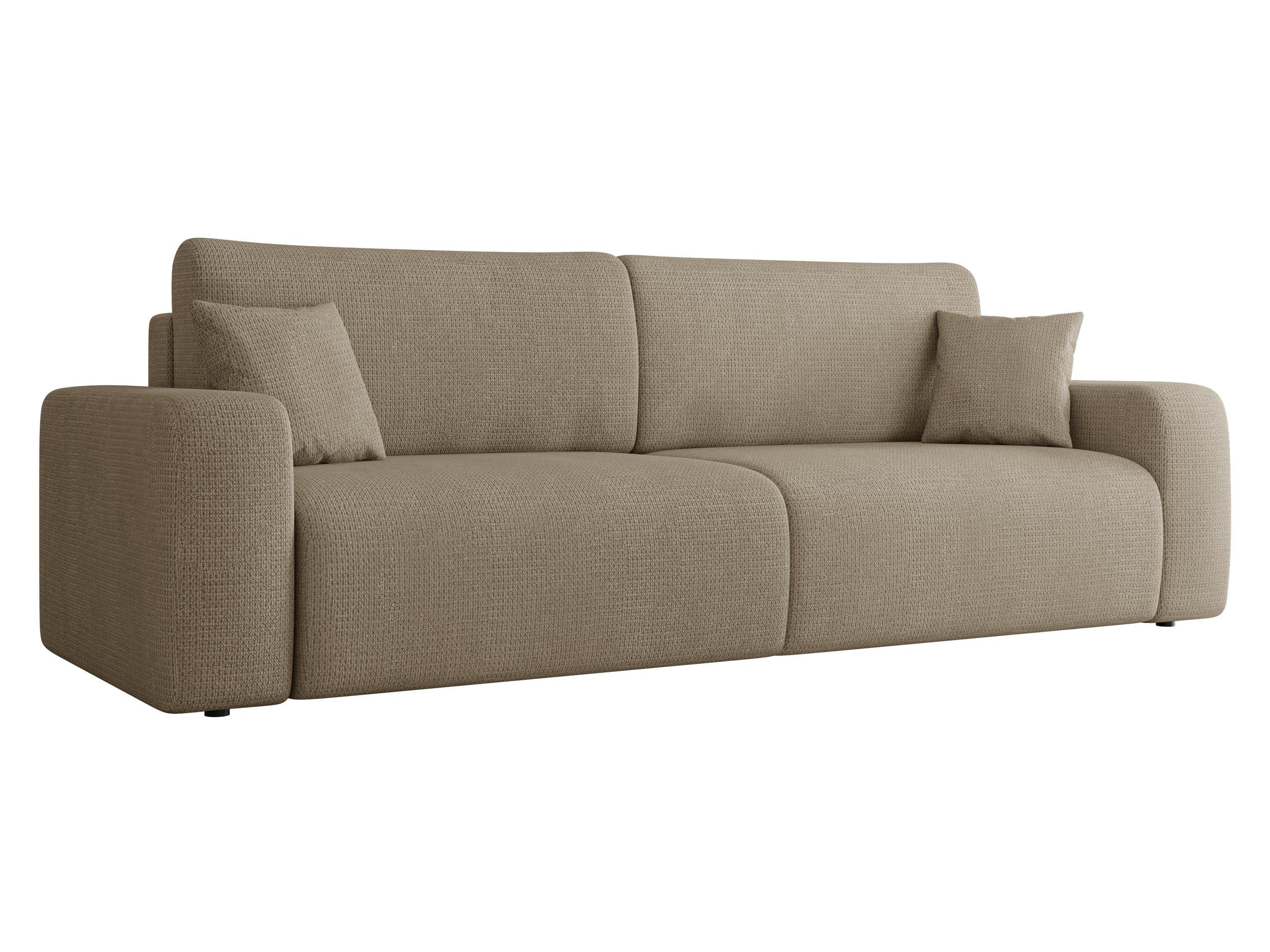 SCHLAFSOFA Piano - Hellbraun/Schwarz, Holz/Kunststoff (245/82/92cm) - MIRJAN24