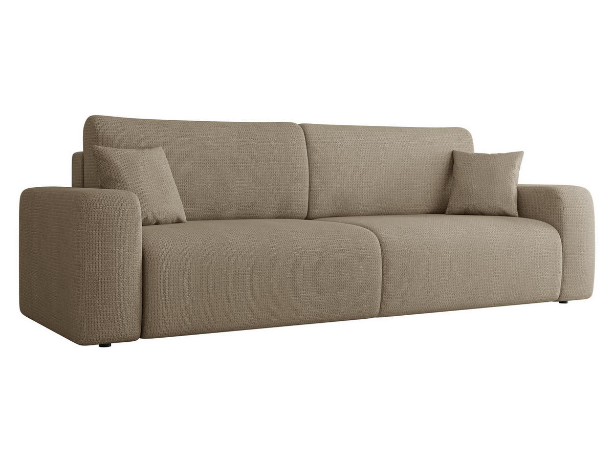 SCHLAFSOFA Piano - Hellbraun/Schwarz, Holz/Kunststoff (245/82/92cm) - MIRJAN24