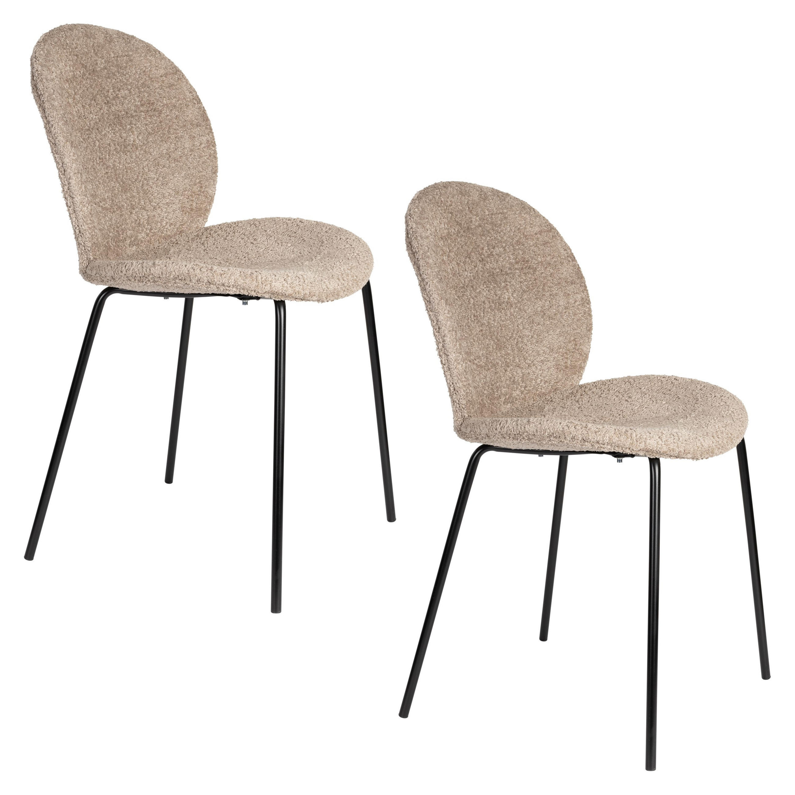 ESSZIMMERSTUHL Bonnet Beige - 2 er Set - Beige, Kunststoff (45/84/53cm) - Zuiver