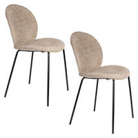 ESSZIMMERSTUHL Bonnet Beige - 2 er Set - Beige, Kunststoff (45/84/53cm) - Zuiver