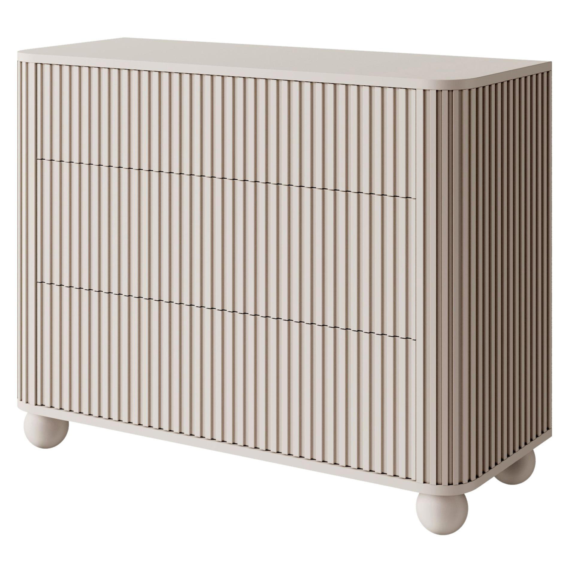 KOMMODE Arvello Greige 93 cm - Taupe, Holz/Holzwerkstoff (93.2/83.8/38cm) - Selsey