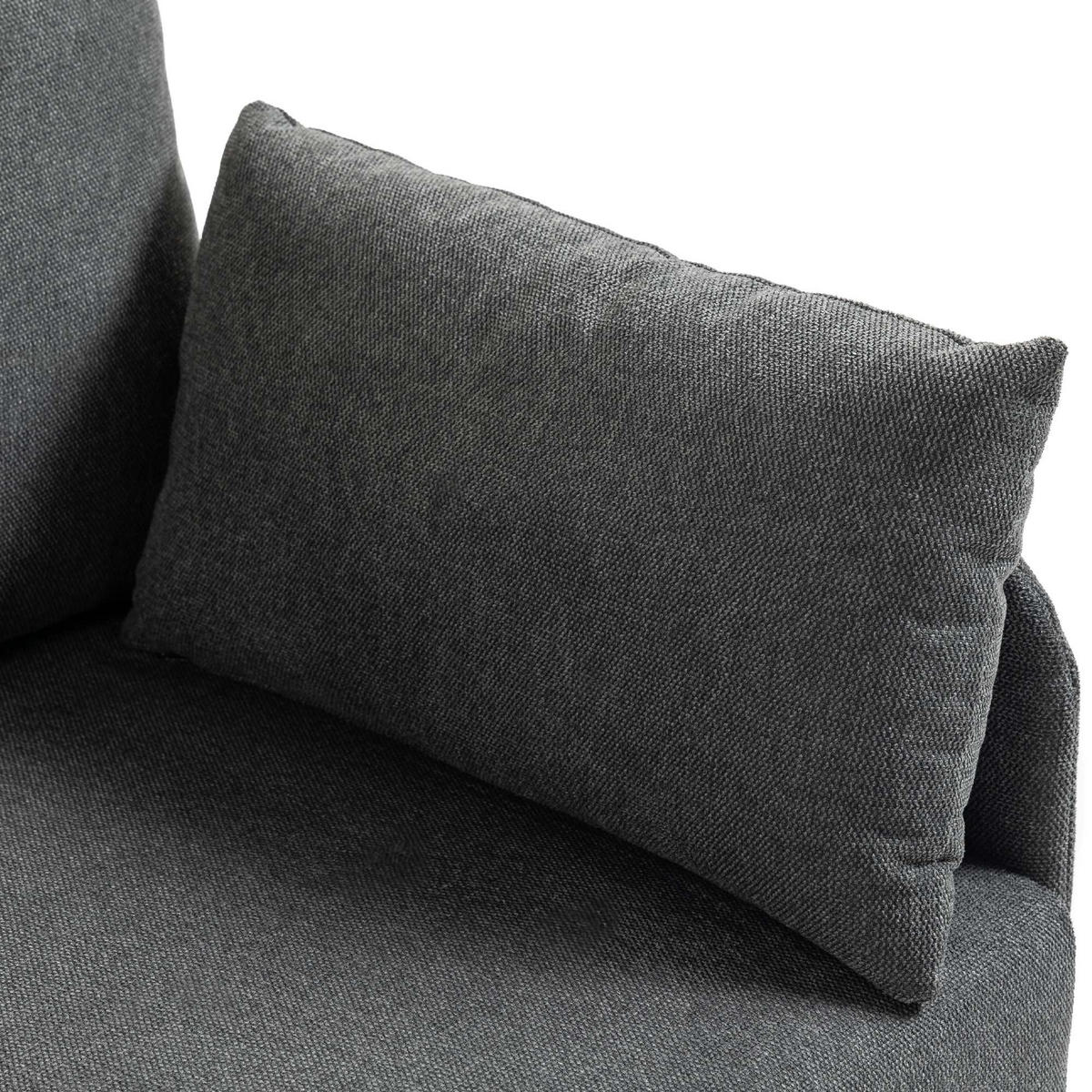 COUCH Bernd 2-Sitzer Stoff 131x79x79cm Stoff Dunkelgrau Sofa - Dunkelgrau, Kunststoff (131/79/79cm) - DELUKE