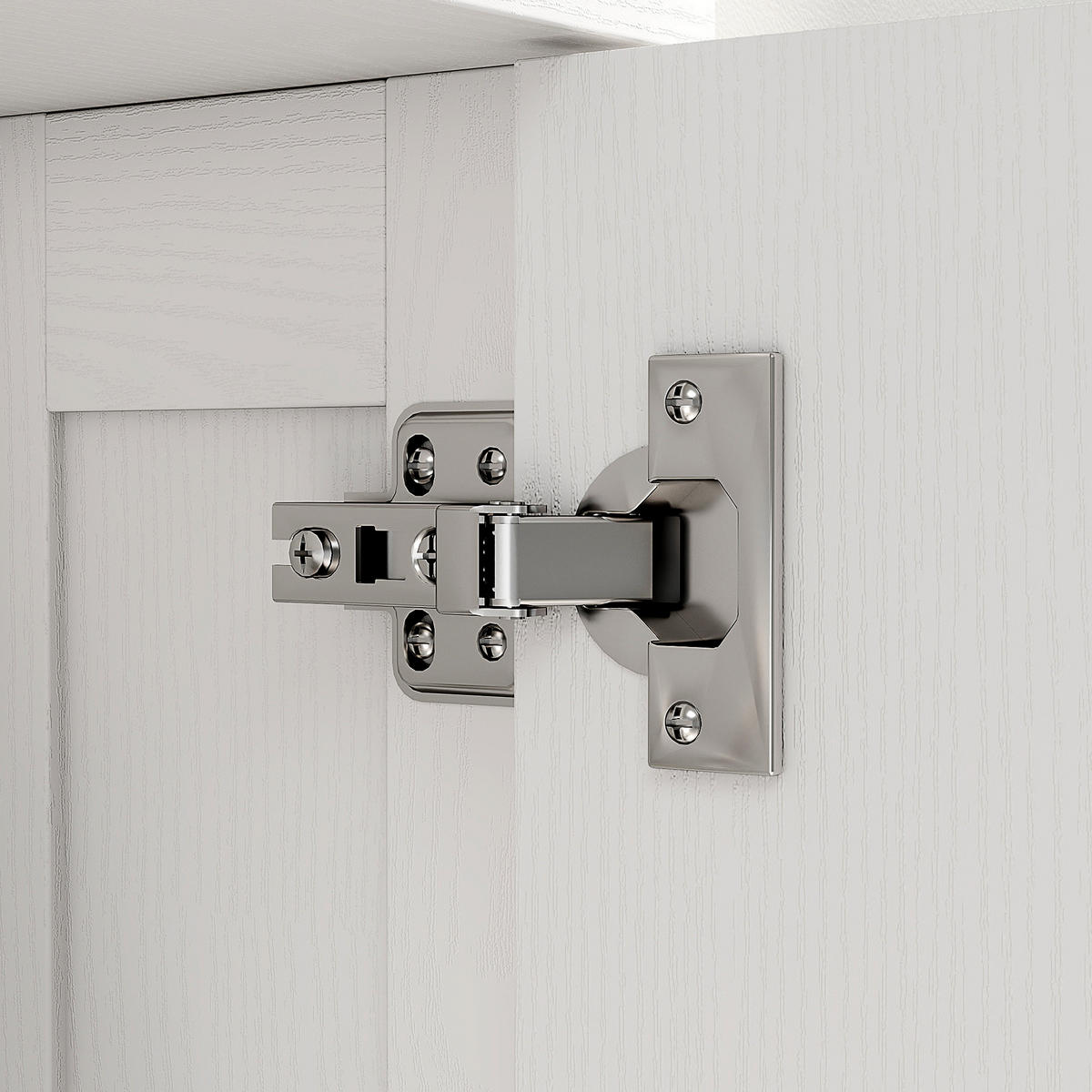 HÄNGESCHRANK DE-15916 Doppeltür mit Goldgriffen Weiß - Weiß, Holzwerkstoff (20/60/60cm) - ComfortXL