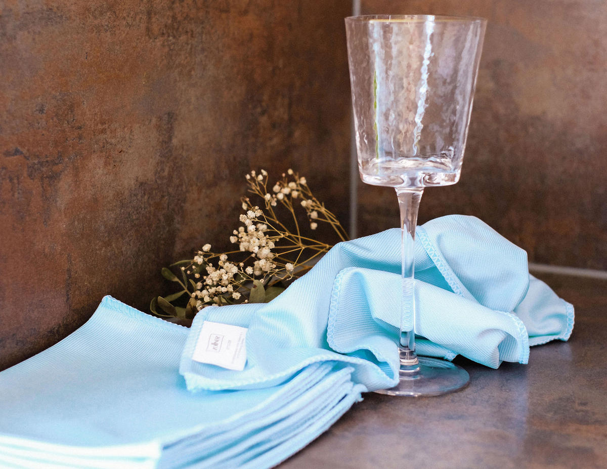 GESCHIRRTÜCHER, 5er-Set, 35x40 cm, 80% Polyester, 20% Polyamid, Blau - Hellblau, Textil (35/40cm) - Zollner