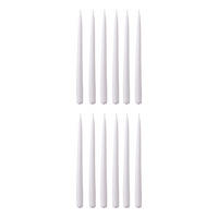 KERZE (12er-Set) Twin Flame konische Zwillingskerzen - Weiß, Paraffin (4/31/2cm) - Butlers