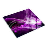 GLASPLATTE 60x52 cm Abstrakte Welle - Orange, Glas (60/0.4/52cm) - TULUP