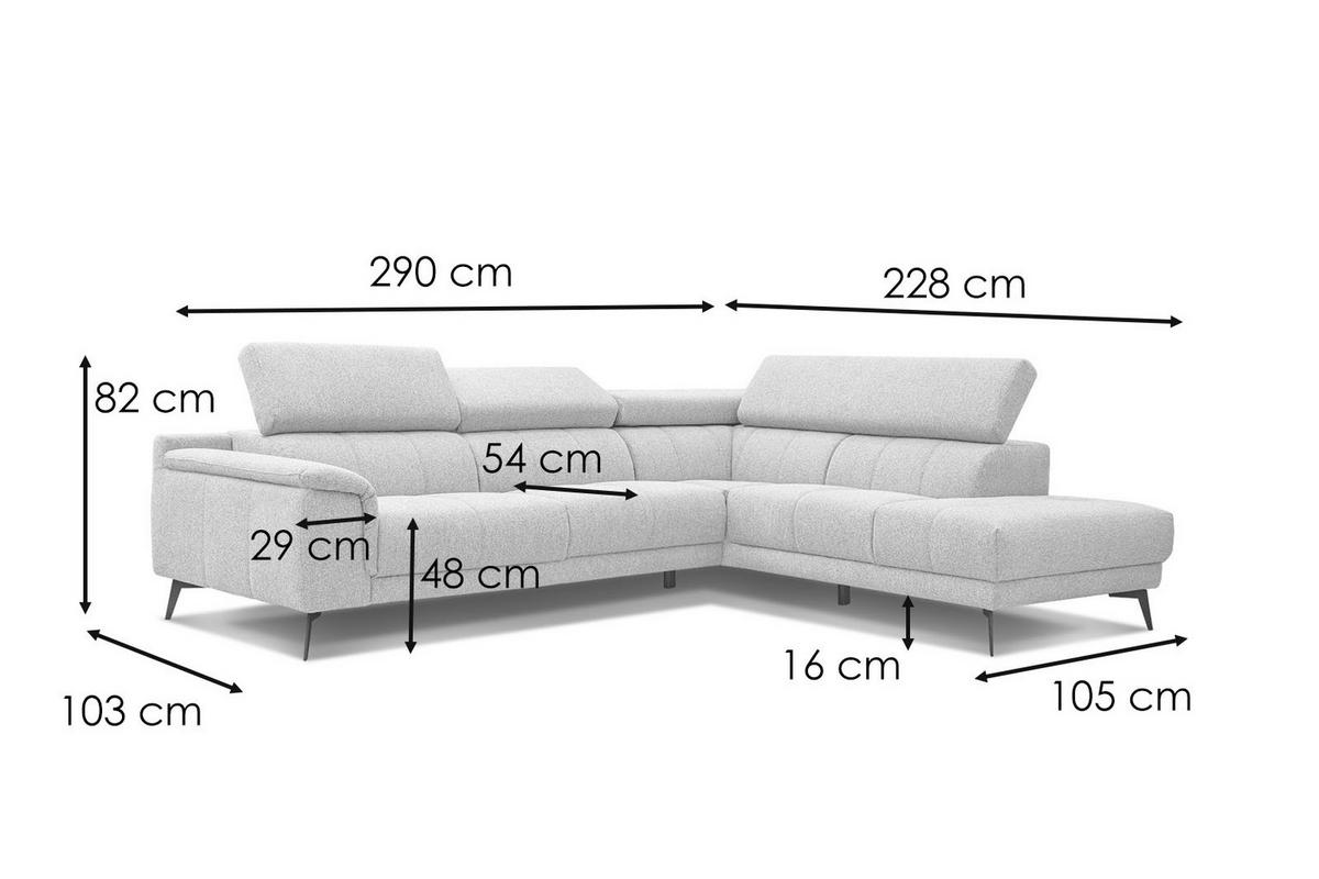 ECKSOFA FIERO 5-Sitzer mit 1 Relaxfunktion, olivgrün - Olivgrün, Holzwerkstoff/Textil (290/228cm) - Courtois Laville