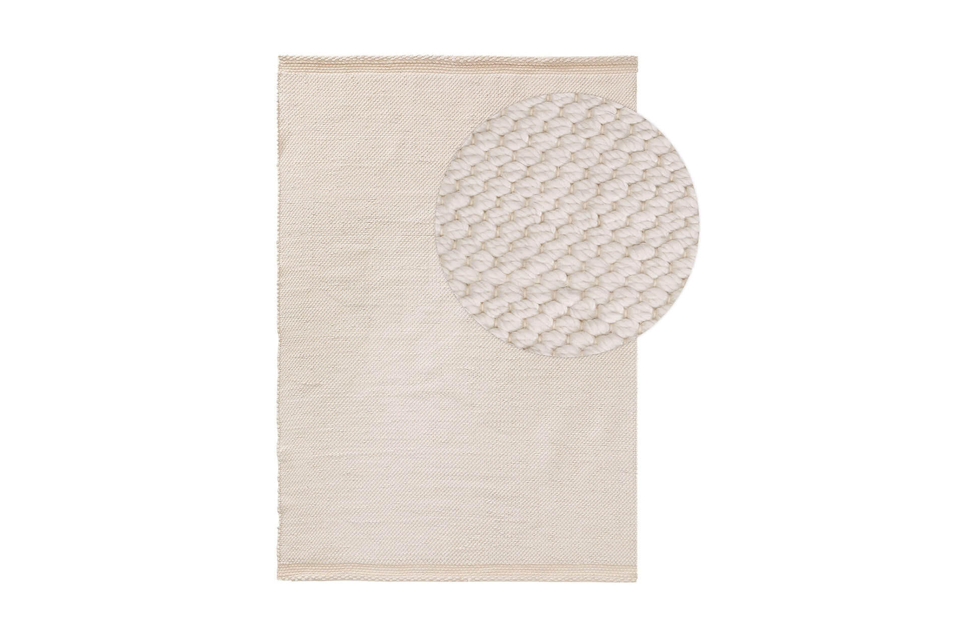 TEPPICH aus recyceltem Material Kiah Cream 120x170 cm - Beige, Textil (120/1cm) - KUNSTLOFT