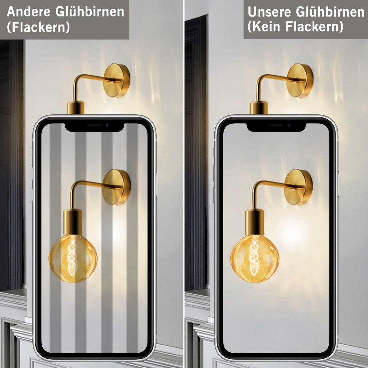 LEUCHTMITTEL Electralyntha 8/8/12.5 cm - Goldfarben, Glas (8/12.5cm) - ZMH