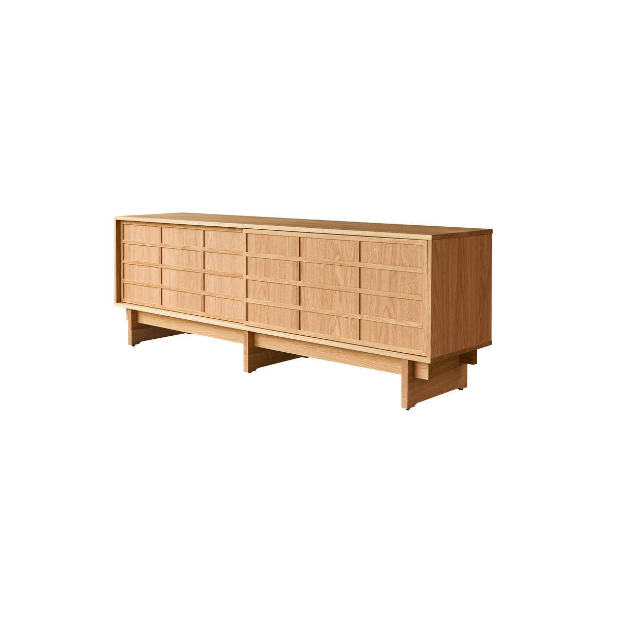 TV-SCHRANK Miu Natur aus Eiche - Naturfarben, Holz (200/70/48cm) - Tikamoon