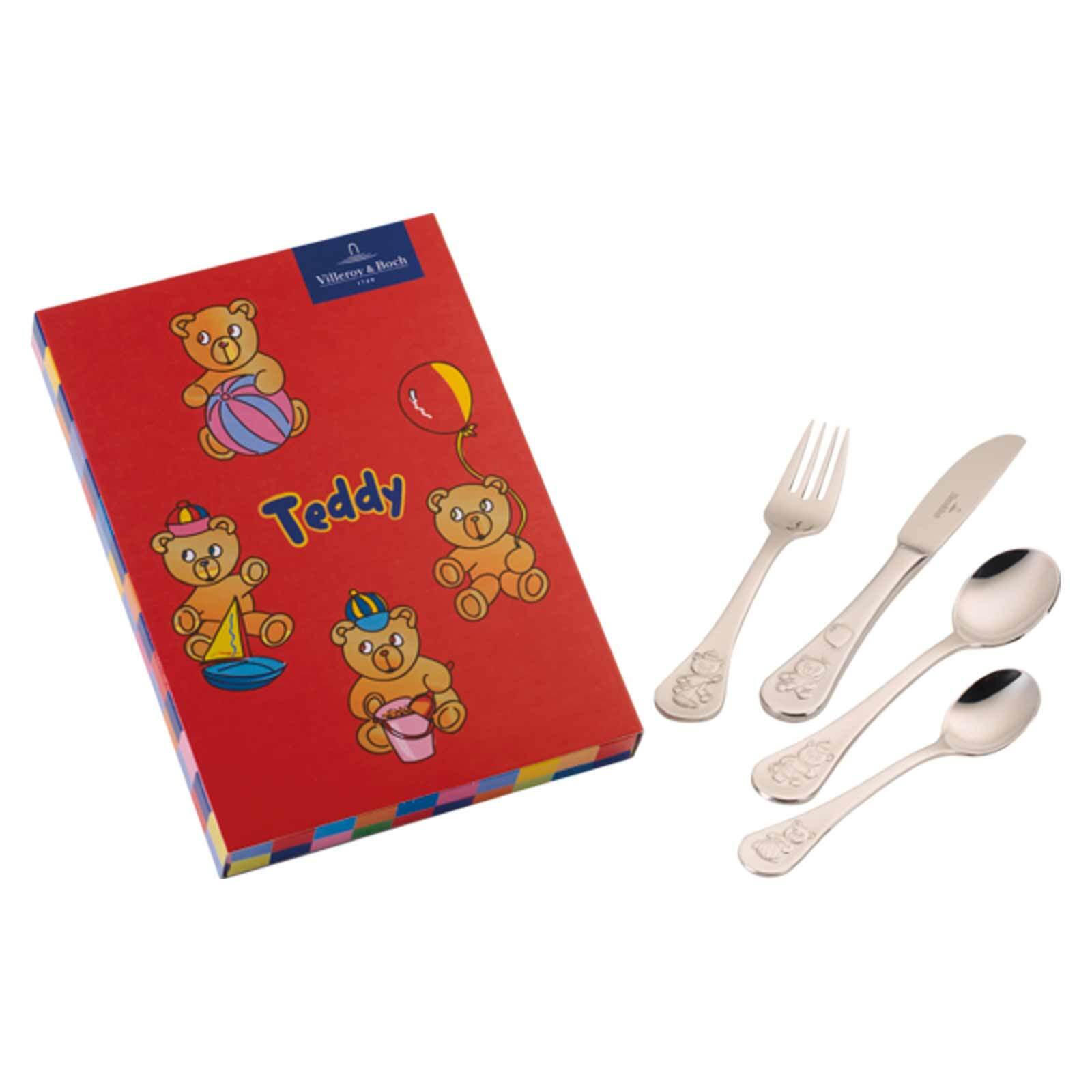 KINDERBESTECK Teddy silber 4er Set - Silberfarben, Metall - Villeroy & Boch
