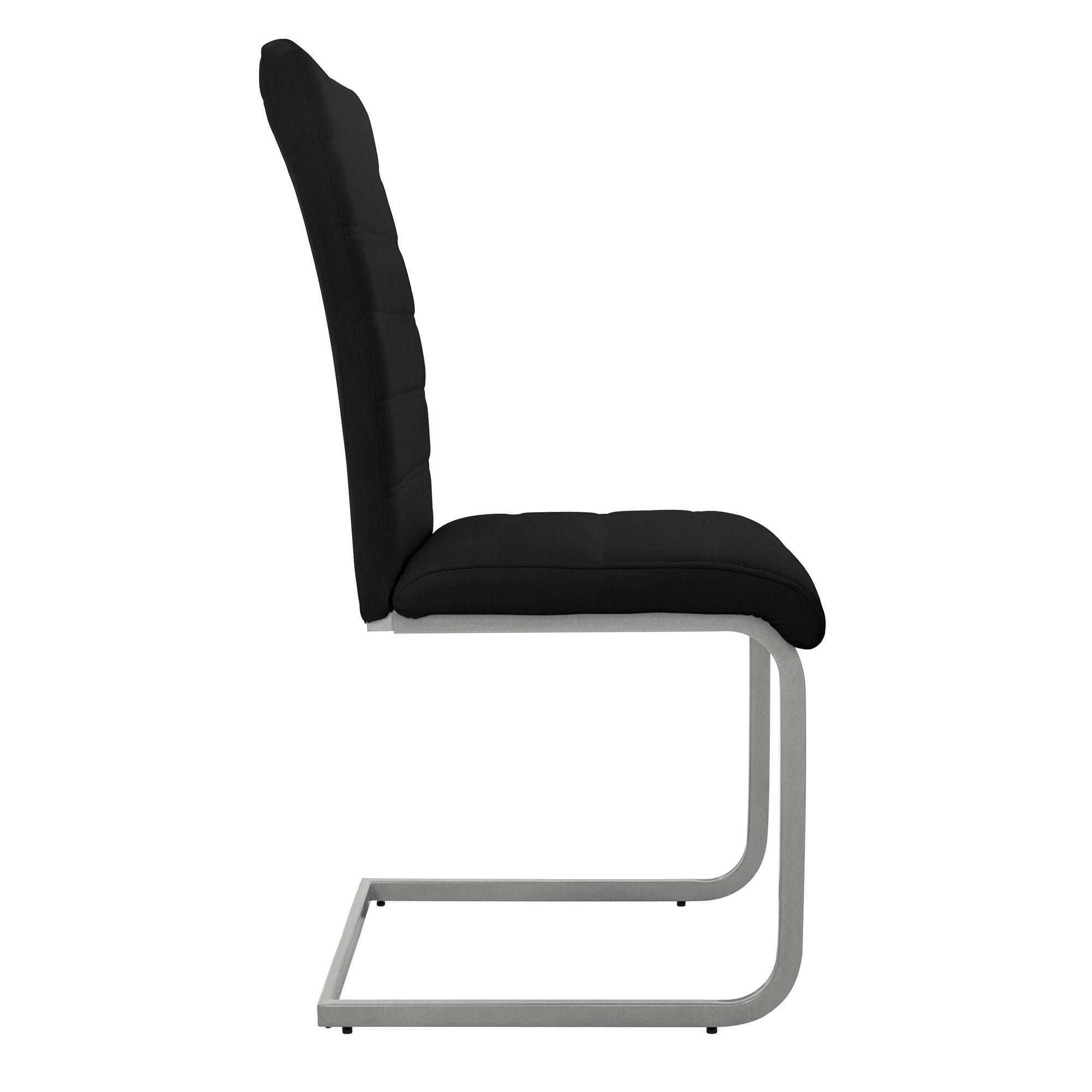 ESSZIMMERSTUHL schwarz 4er Set - Schwarz, Metall (40/102/57cm) - ML-DESIGN
