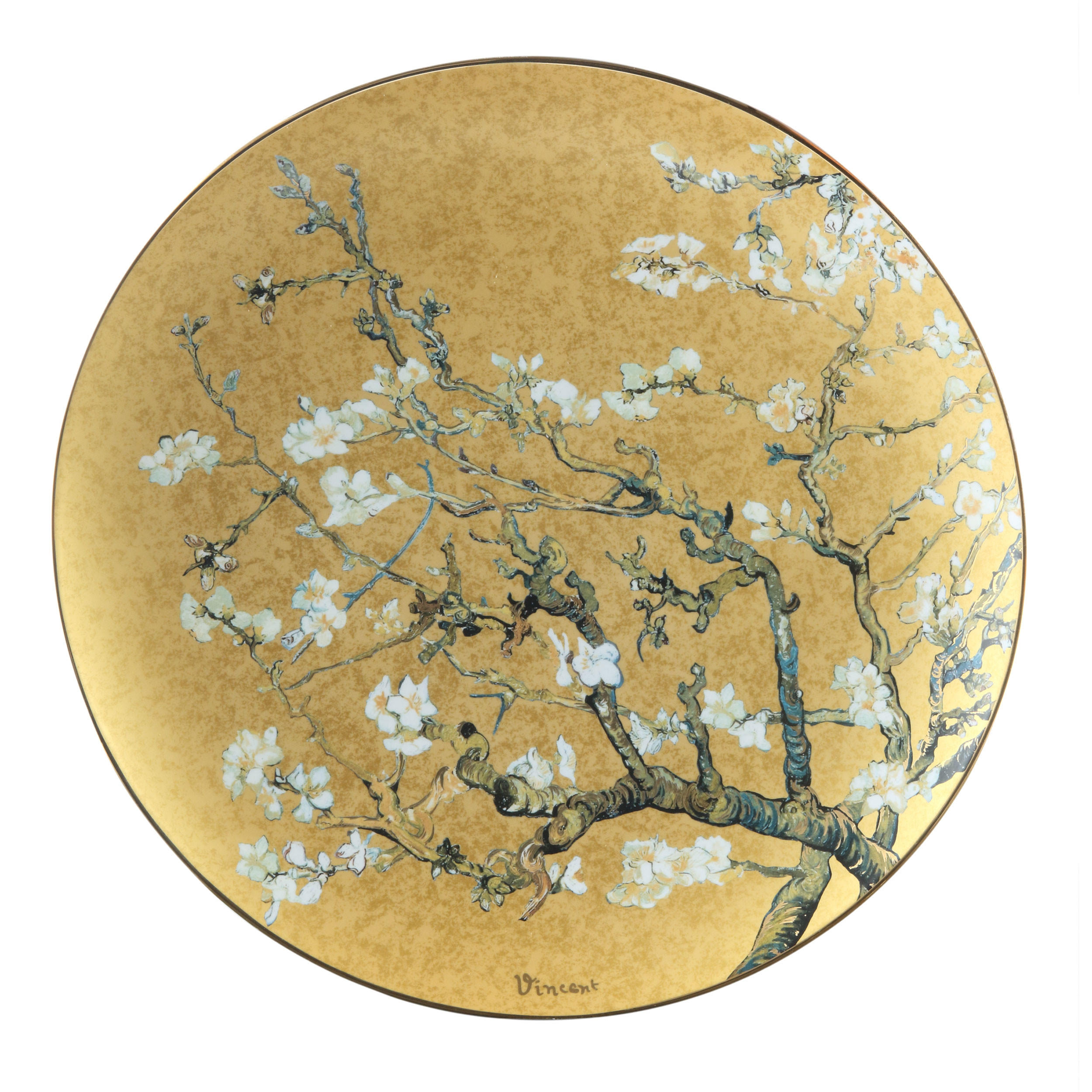 KÜNSTLERSCHALE Vincent van Gogh - Mandelbaum Gold, Porzellan, Bunt, 50 cm - Multicolor, Keramik (50cm) - Goebel