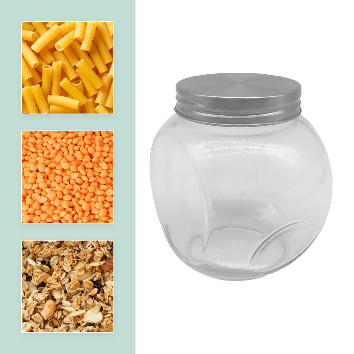 6XBONBONGLÄSER - Transparent, Glas/Kunststoff (10.5/10.5/8cm) - Relaxdays