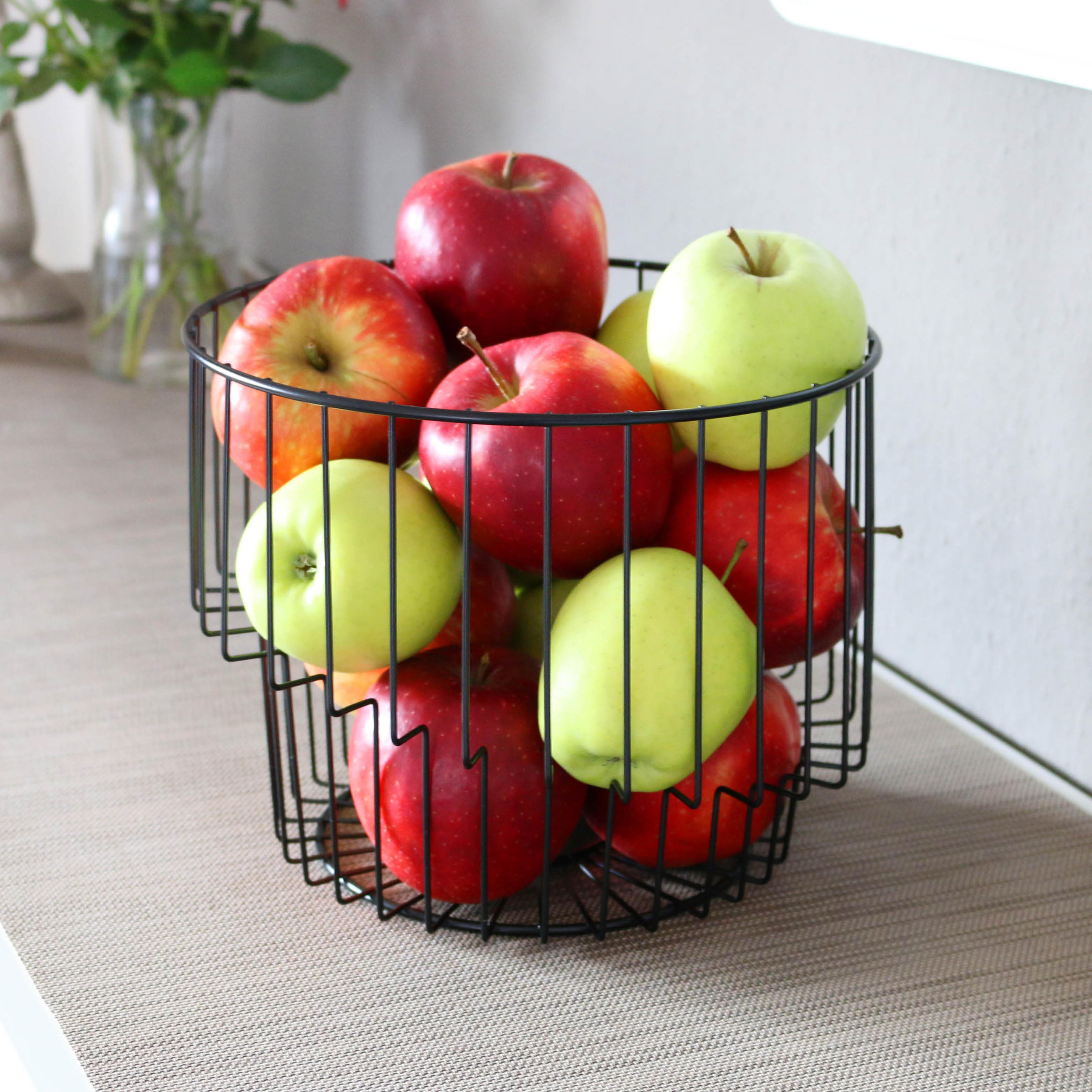 OBSTKORB, schwarz, Metall - Schwarz, Metall (19cm) - bremermann