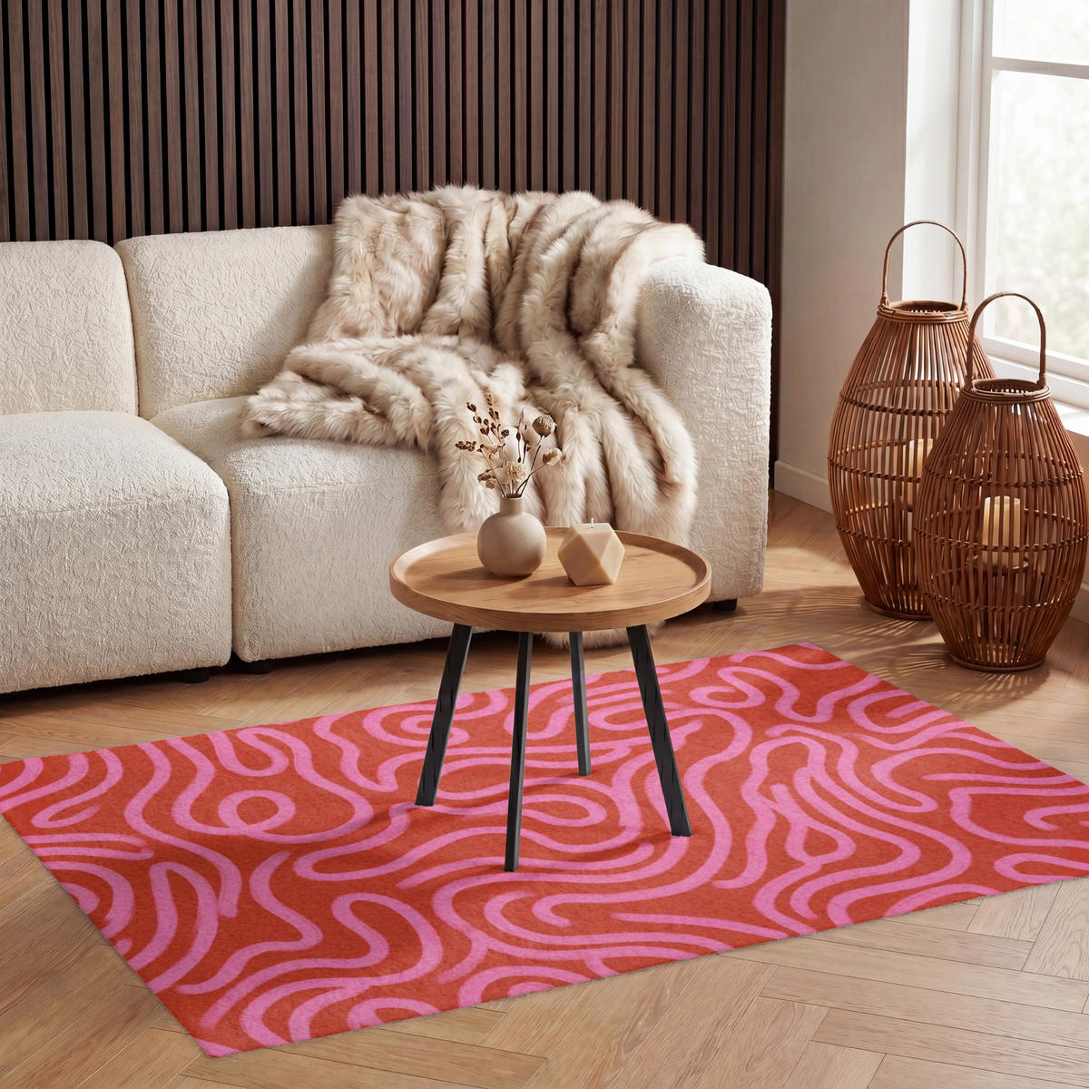 TEPPICH - Rosa - 120x80 cm - Rot, Kunststoff/Textil (120/0.4cm) - OnlyWow