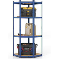 SCHWERLASTREGAL Blau - Blau, Holz (70/180/70cm) - COSTWAY