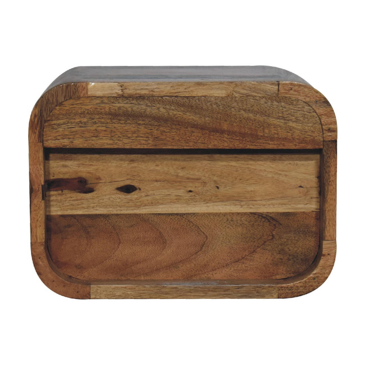 NACHTTISCH Levitate, Wandmontiert, 2 Schublade, Braun - Beige/Messingfarben, Holz/Metall (35/25/25cm) - Artisan Furniture