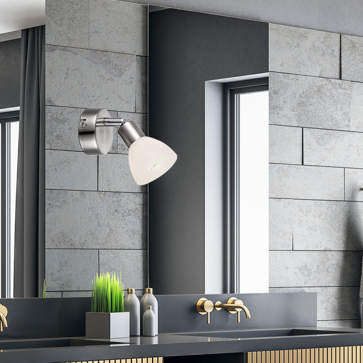 LED WANDLEUCHTE Avalanche Silber Metall - Silberfarben, Metall (7/11/14cm) - Globo Lighting