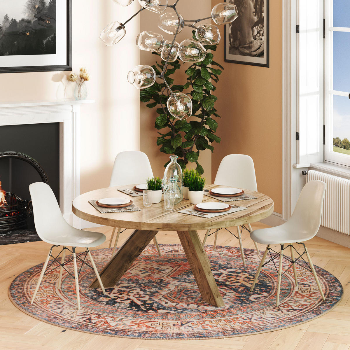 FLACHWEBETEPPICH Perla Multi - Orange, Textil (120/170cm) - Kukoon Rugs