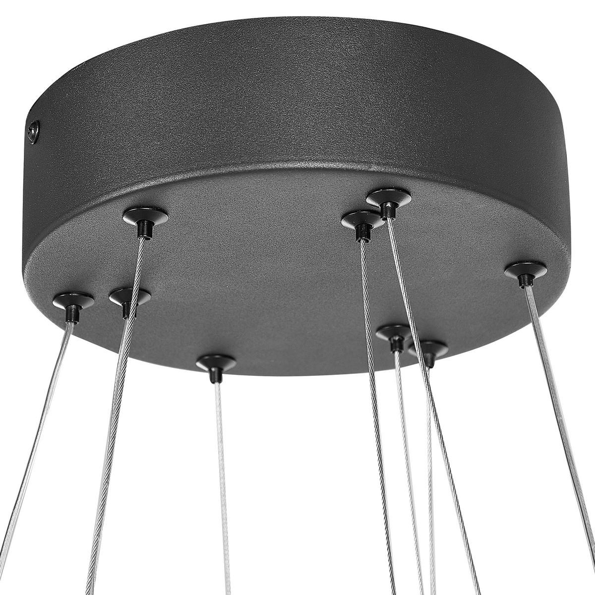 HÄNGELEUCHTE Mayu 60/60/160 cm - Schwarz, Metall (60/60/160cm) - Beliani