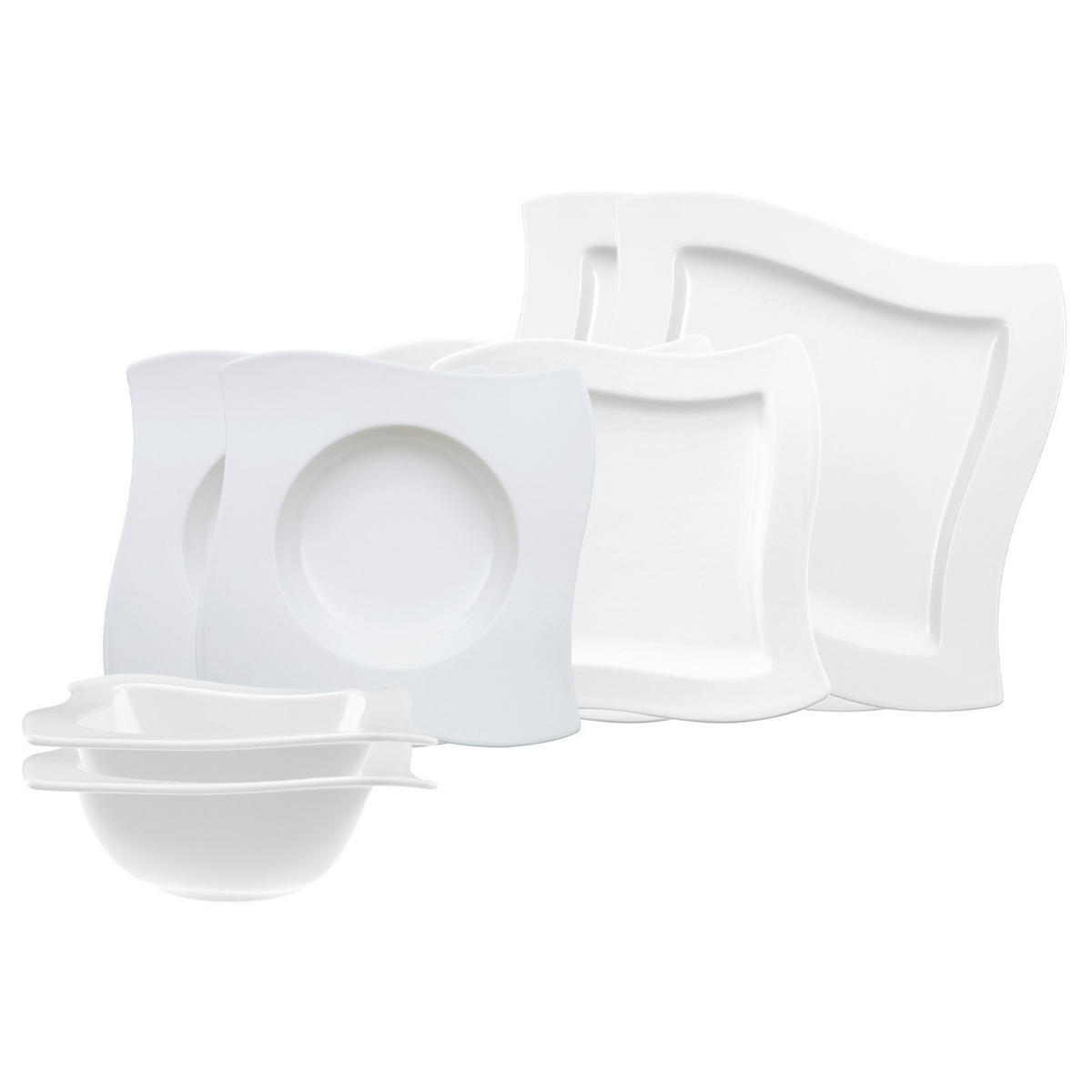 EINSTEIGER-SET NewWave weiß 8er Set - Weiß, Keramik (1/1/1cm) - Villeroy & Boch