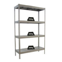 SCHWERLASTREGAL BIG METAL YETI FOUR | HxBxT 200x120x60cm | Fachlast 400kg | Verzinkt - Silberfarben, Metall (120/200/60cm) - PROREGAL