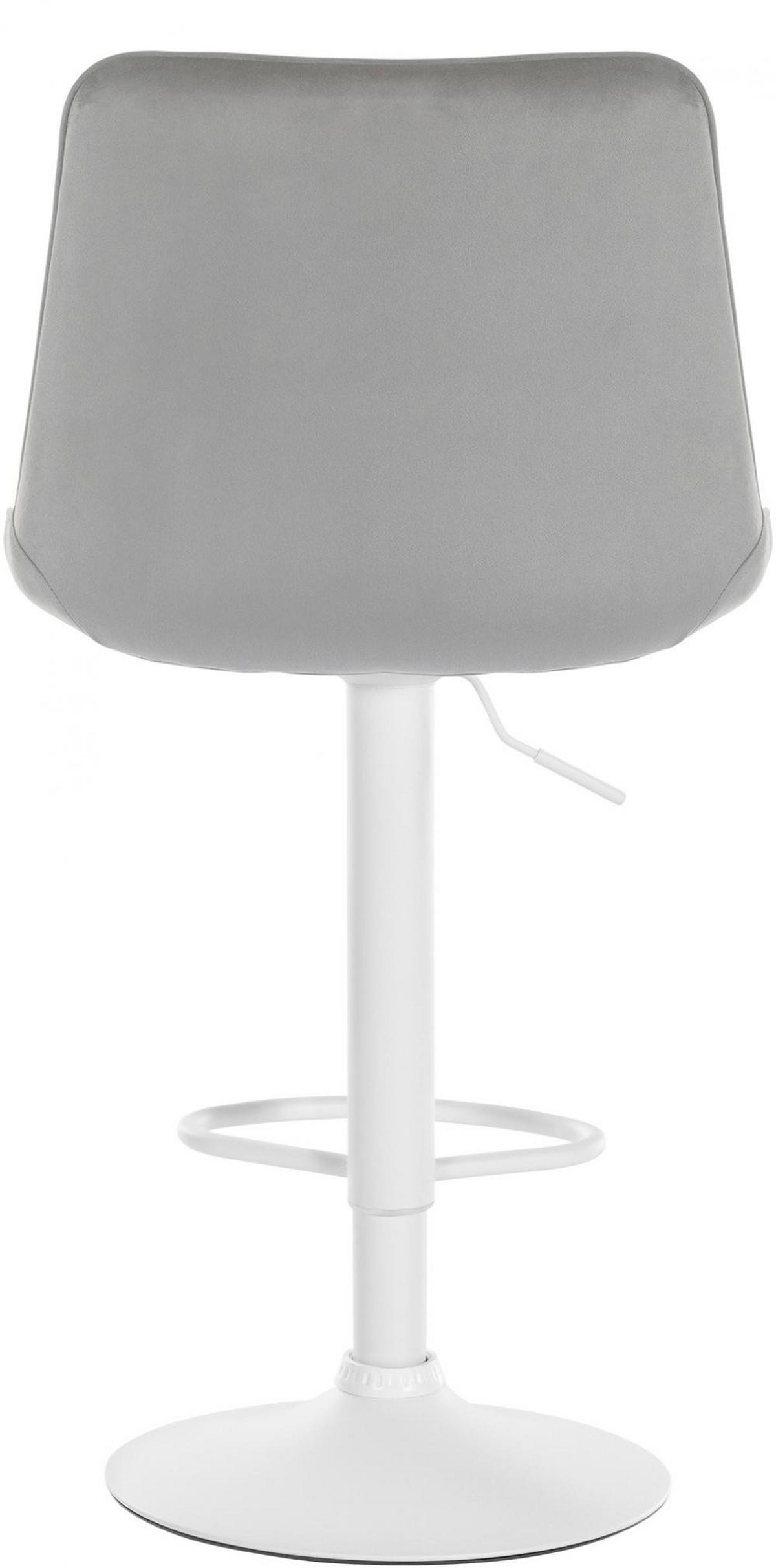 BARHOCKER 2er Set Samt Grau - Grau, Textil/Metall (49.5/91/50cm) - CLP