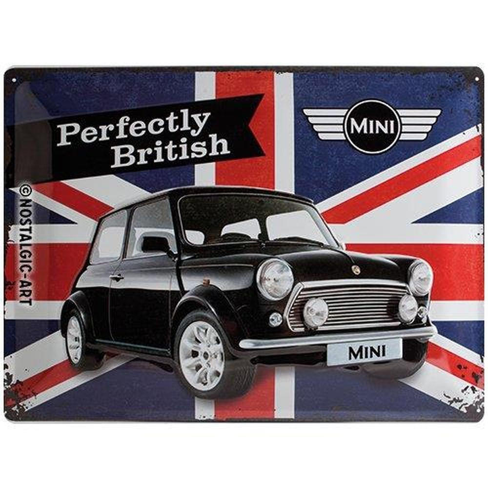BLECHSCHILD 30/40 cm Mini Perfectly British - Multicolor, Metall (40/30/0.2cm) - Nostalgic-Art