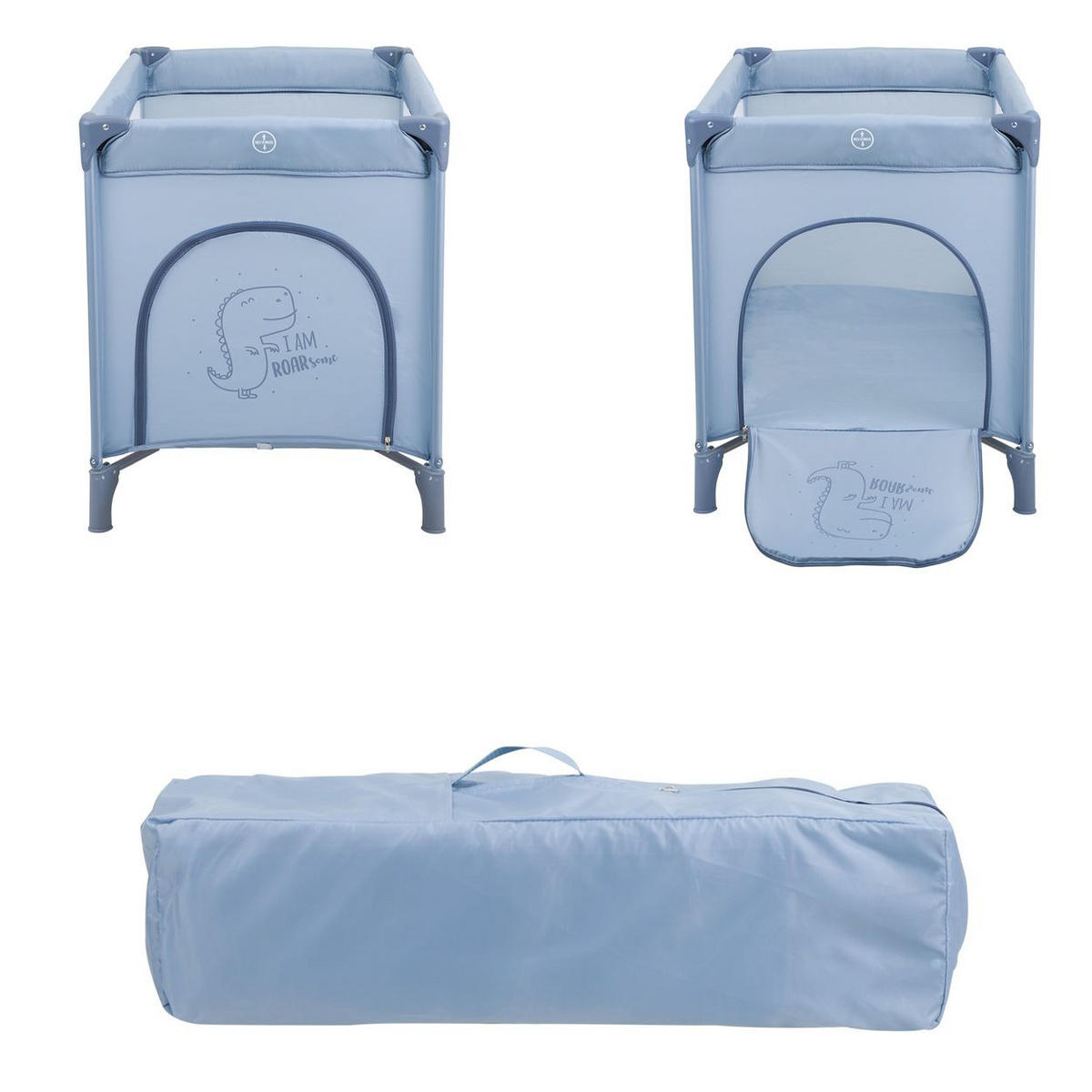 REISEBETT So Gifted blau alt 2 Ebenen Matratze, Tragetasche, Öffnung - Blau, Kunststoff (65/125cm) - Kikka boo