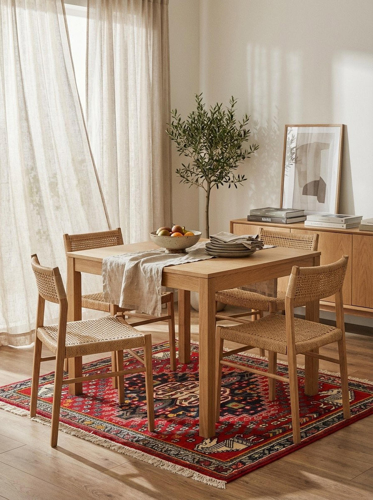 TEPPICH Gashgai Rot 59/63 cm Schurwolle - Rot, Textil (63/59cm) - Looma